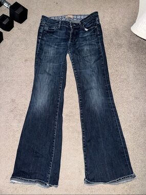 Vintage Paige Women's Dark Wash Flared Jeans - Classic Denim